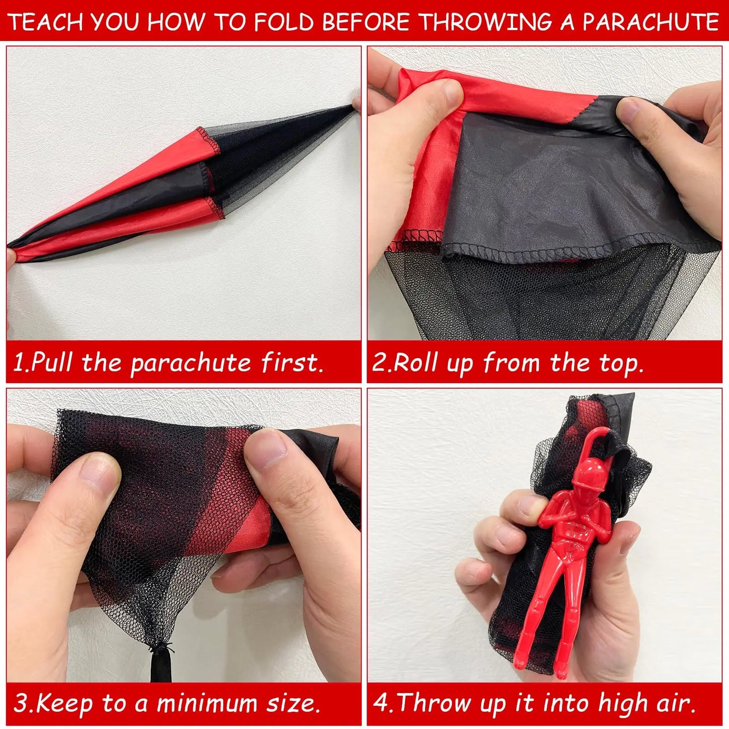 6/12PCS Parachute Toy Tangle Free Outdoor Flying Parachute Hand Throw Flying Toys for Spring Children's Day Kids Party Favors