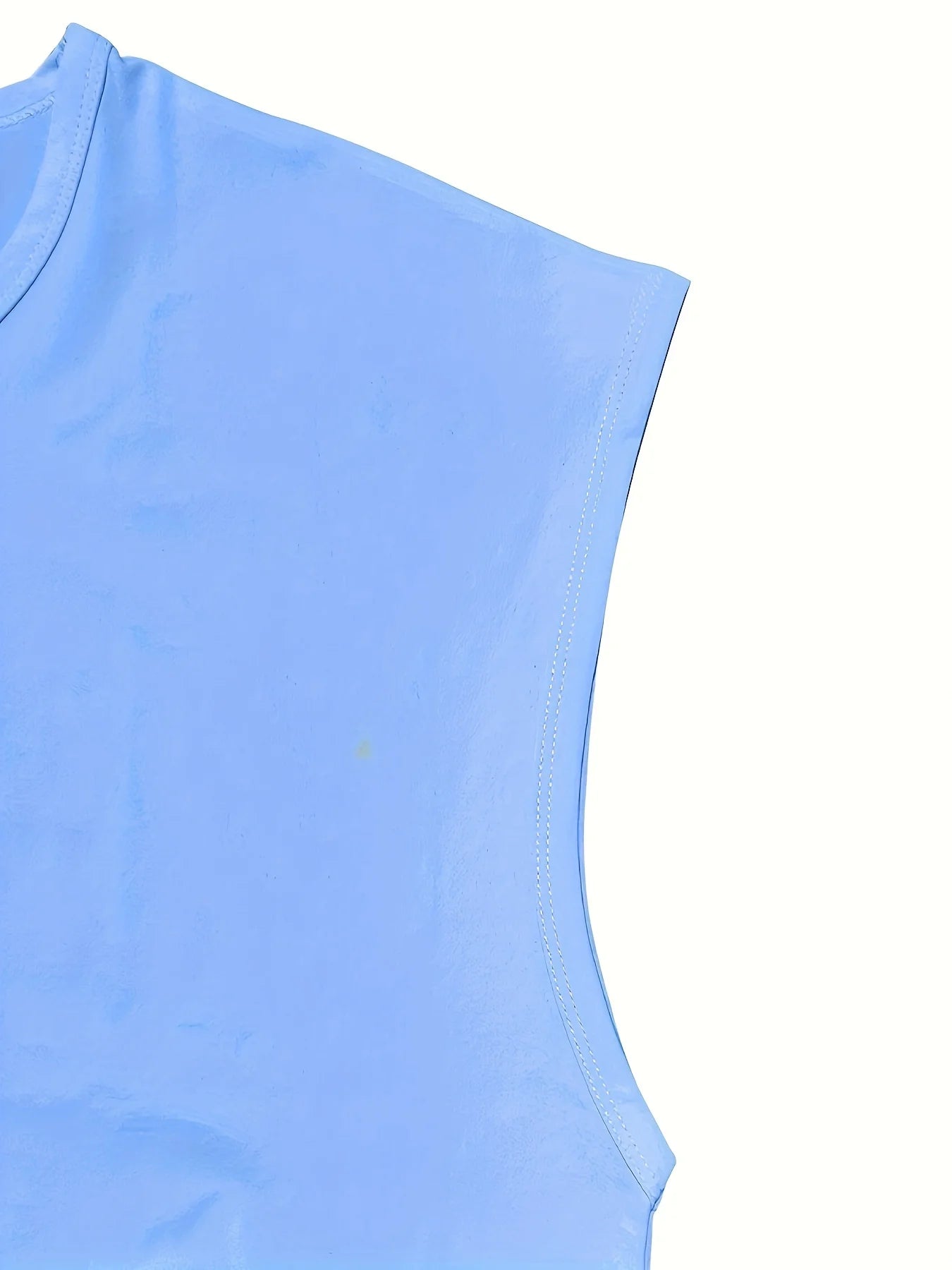 Men'S Summer Solid Color Sleeveless Tank Top Breathable Suitable for Casual Sports Versatile Style