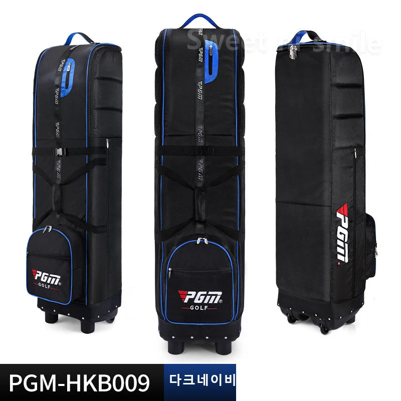 PGM Golf Travel Plane Bags with Wheel thicken Straps Foldable Golf Club Travel Cover for Airlines Golf Aviation Bag HKB009