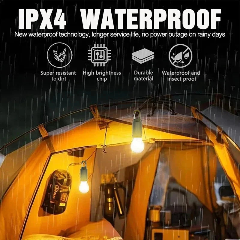 Solar Powered Camping Lamp Handheld Tungsten Filament Atmosphere Lamp