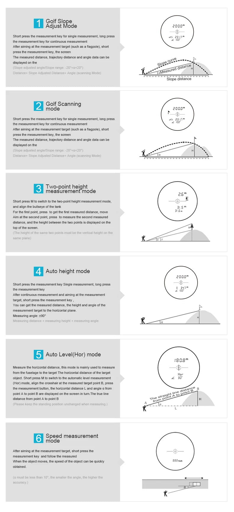 Mileseey PF210 PF2E PF240 Golf Laser Rangefinder Telescope Measure 600M/Yard Distance Meter 6X Monocular For Golf Sport Hunting