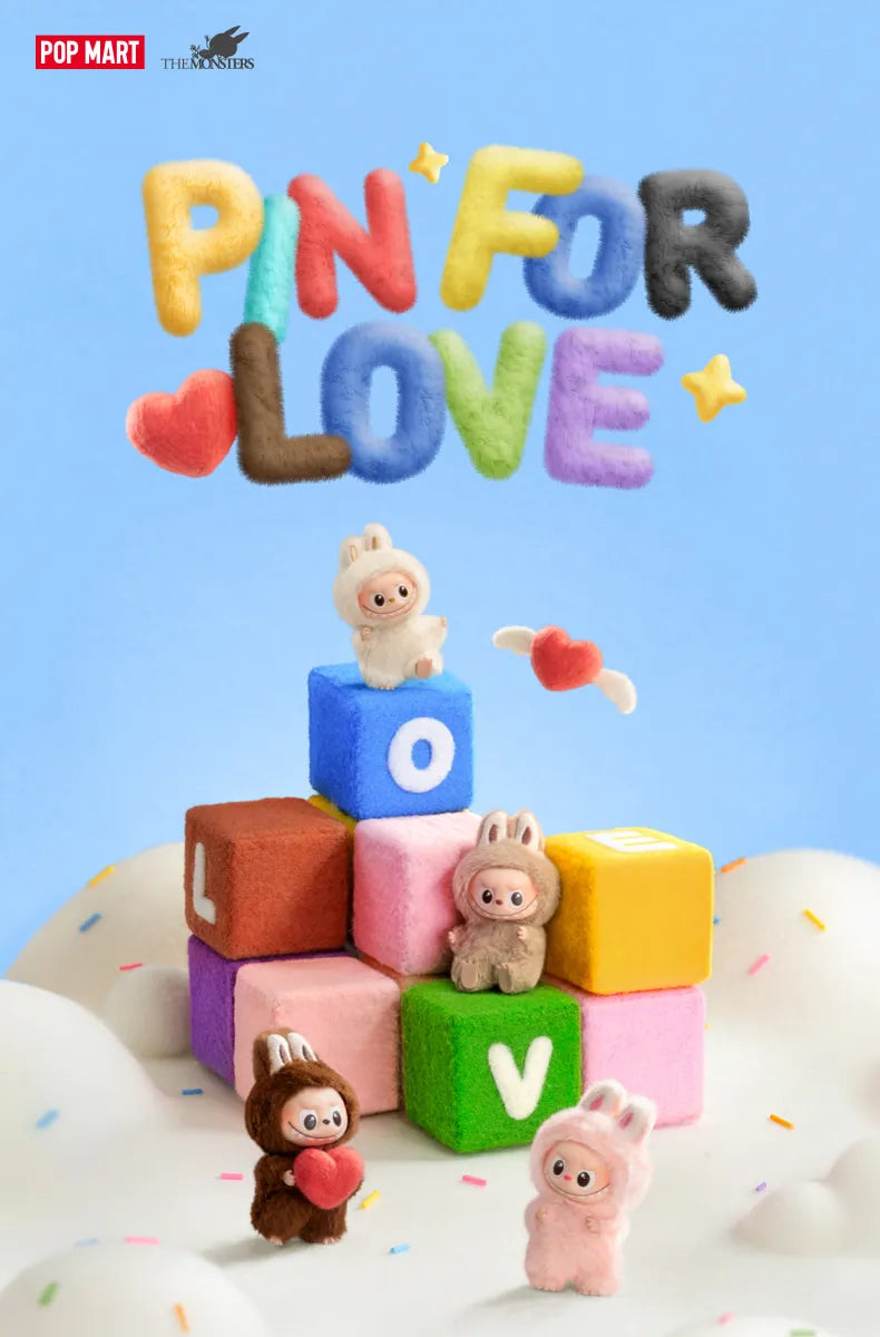 Pop Mart THE MONSTERS PIN FOR LOVE Series Blind Box Mystery Box Guess Bag Toys Doll Anime Figure Ornaments Gift Collection