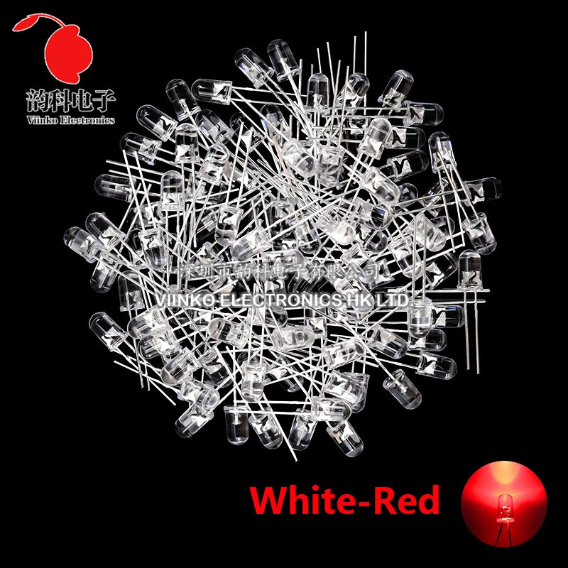 3MM 5MM Light Emitting Diodes Electronics Kit Box F3 F5 LED Diode Assorted Kit White Green Red Blue Yellow Orange