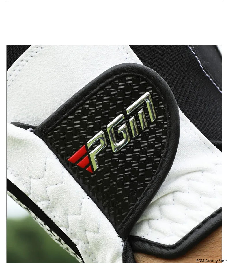 PGM Professional Golf Gloves Microfiber Cloth Fabric Breathable Non-Slip Club Swing Putting Training Glove ST037