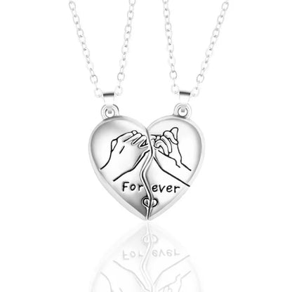 Heart ECG Pendant Necklace Stainless Steel And Zinc Alloy