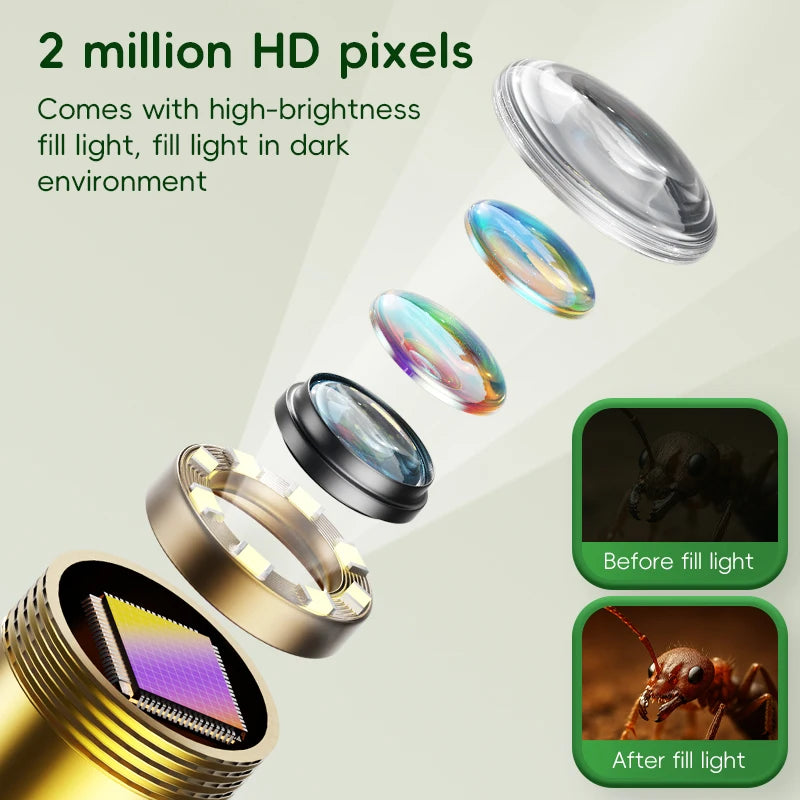 Kids Borescope Snake Camera with Light Outdoor STEM Educational Toy Endoscope Science Gift for Boys Girls Camping Explore Nature