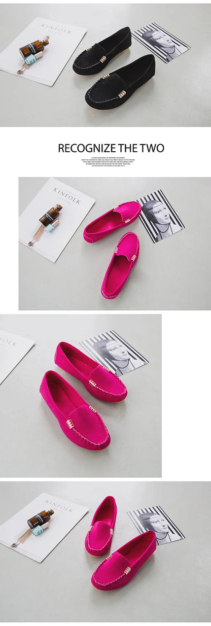 Women Denim Flat Shoes Slip On Round Toe Loafer Plus Size