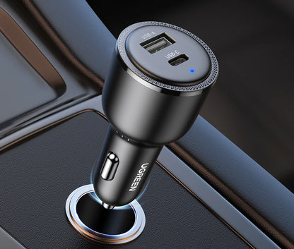 Car Charger USB C USB A PD QC 3 PPS 60W Fast Charge