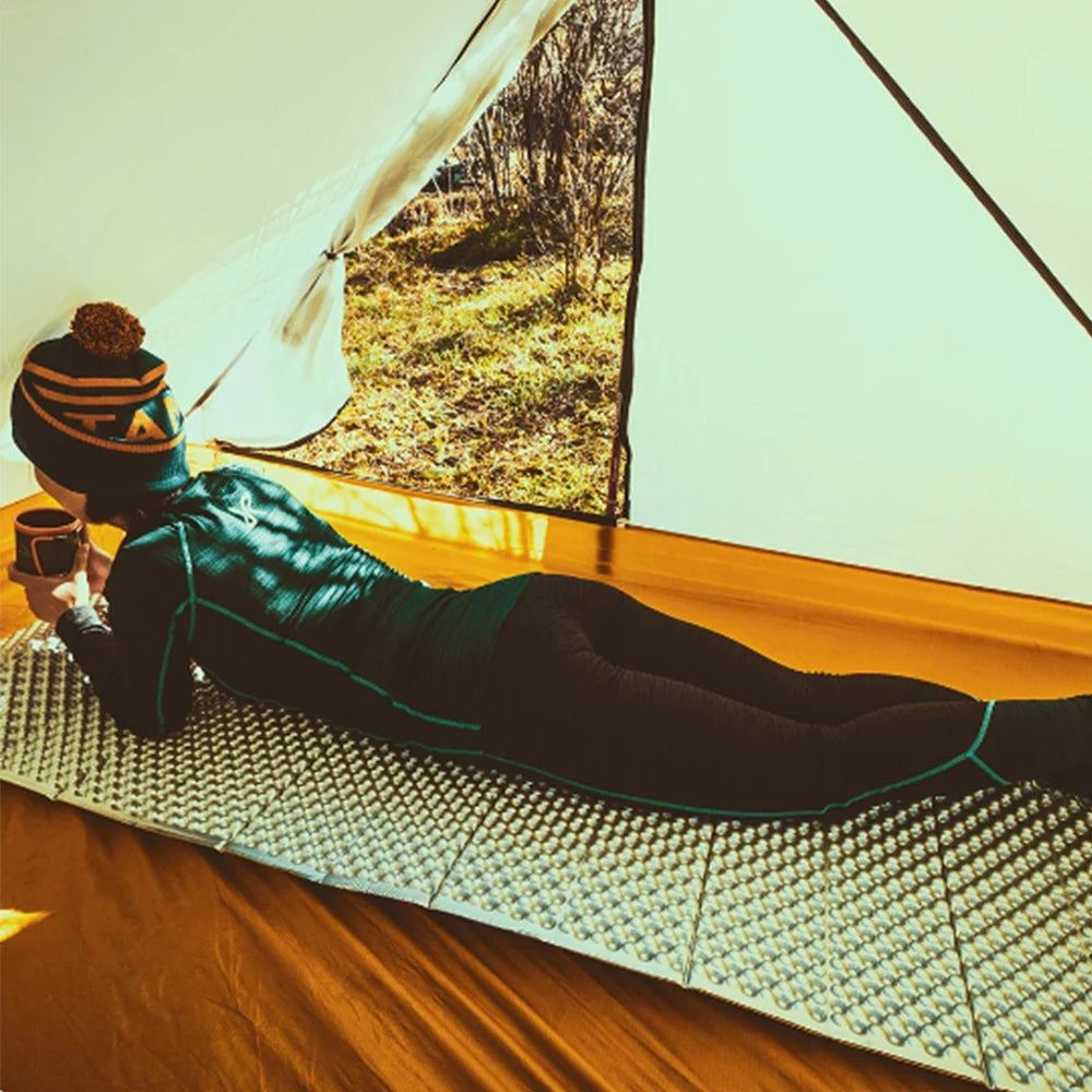 Ultralight Folding Egg Nest Camping Pad Portable Foam Sleeping Mat with Storage Bag for Outdoor Hiking Backpacking Camping