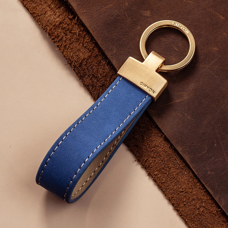 Exquisite Cowhide Keychain for Car or Bag – Durable & Fashionable