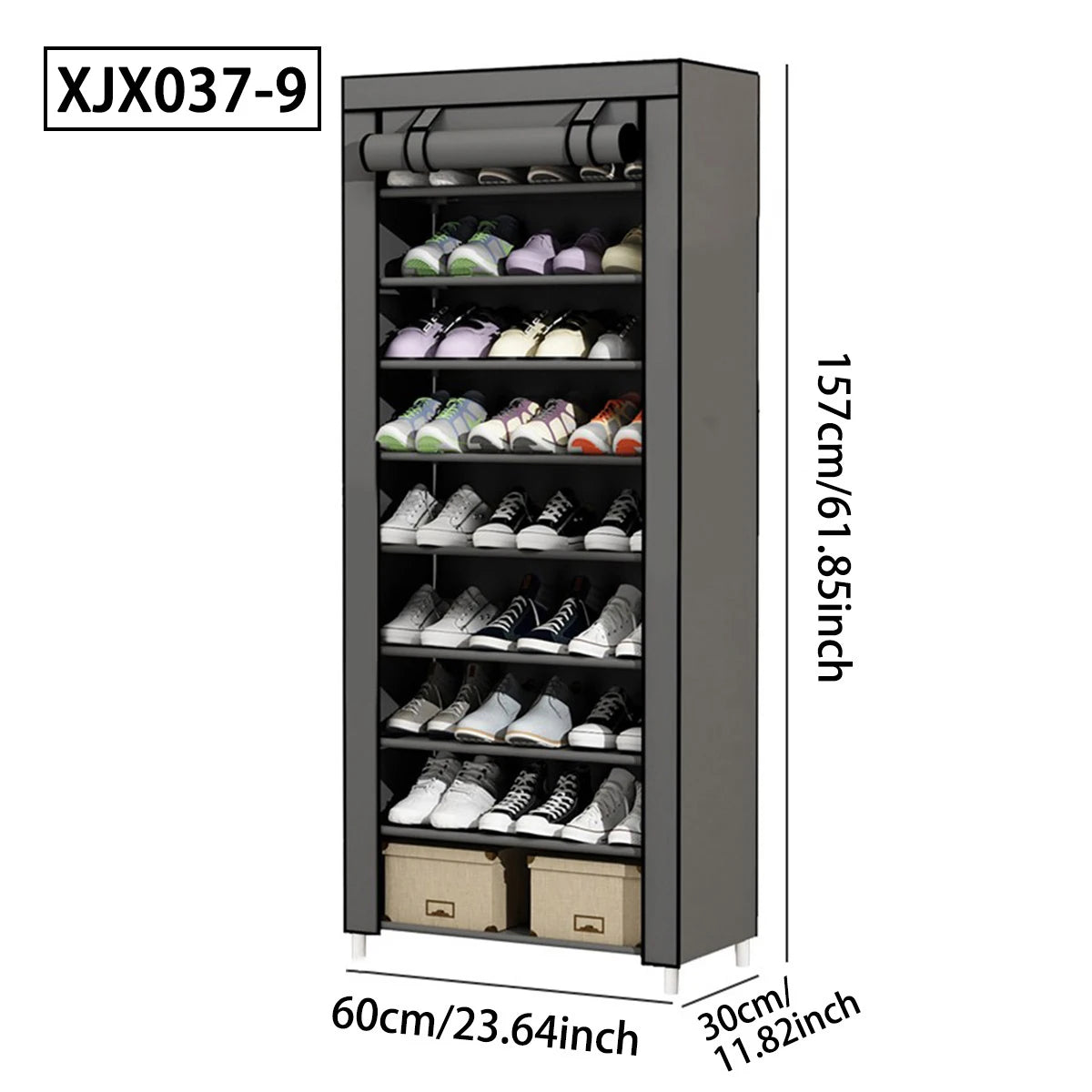Shoe Rack Assembly, Multi-Layer, Simple, Dust-Proof, for Home Use, Placed at the Entrance, Dormitory, Rental House, Indoor Shoe Storage, Vertical Shoe Cabinet