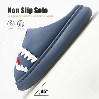 Men's Platform Slippers With Embroidered Cushion, Indoor House Shoes