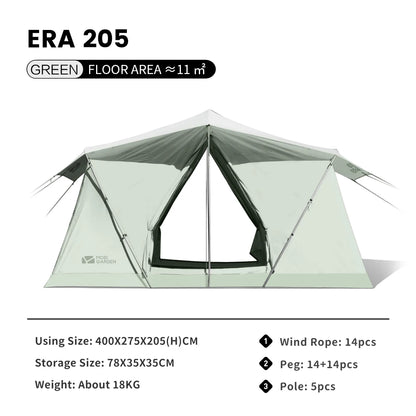 Cotton Camping Tent, Three to Four-Person, Waterproof