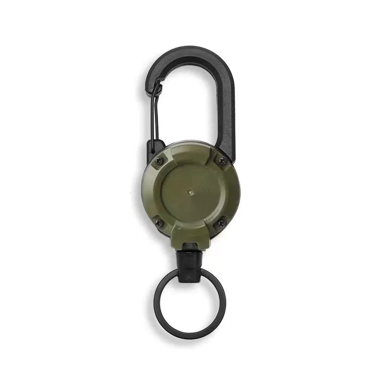 Retractable Wire Rope Carabiner, Plastic Body, 4x12.5cm, 60cm Cord