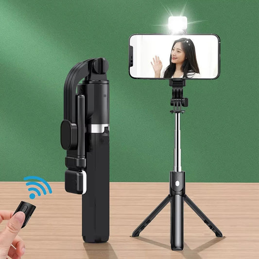 Wireless Bluetooth Selfie Stick Tripod Stand with Fill Light Remote Shutter Tripod For iPhone Samsung Xiaomi Live Phone Holder