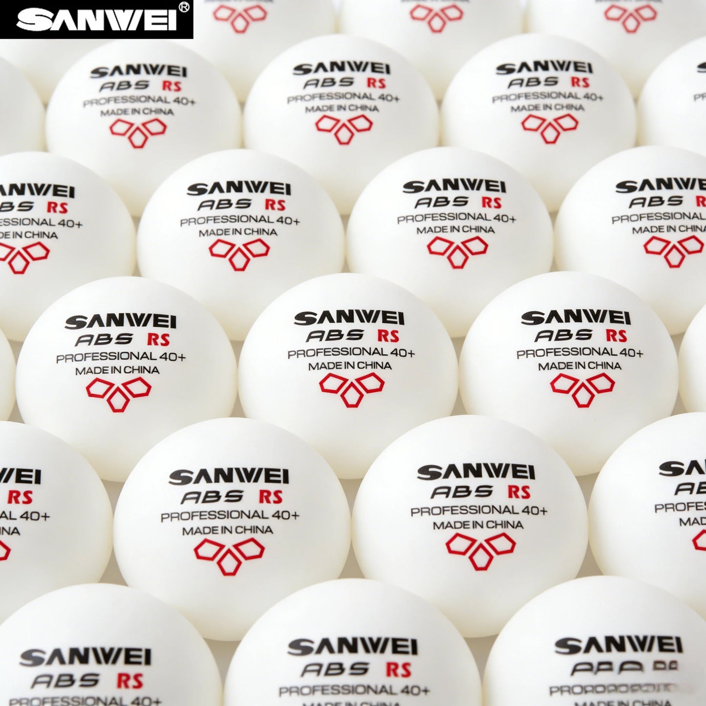 Original SANWEI ABS New Material 40+ Table Tennis Balls 50/100PCS Professional Ping Pong Balls For Training Table Tennis Balls