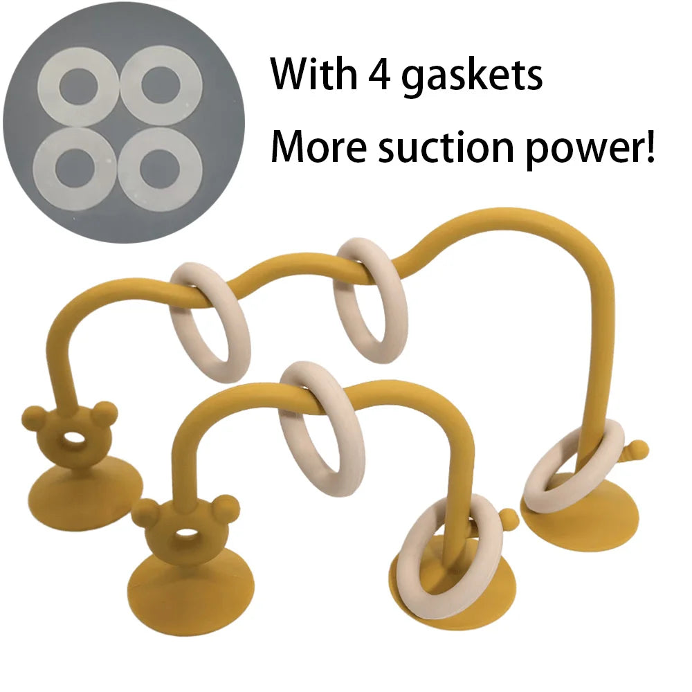 1pcs Silicone children's silicone tabletop toys, bead wrapped baby early education puzzle game toys