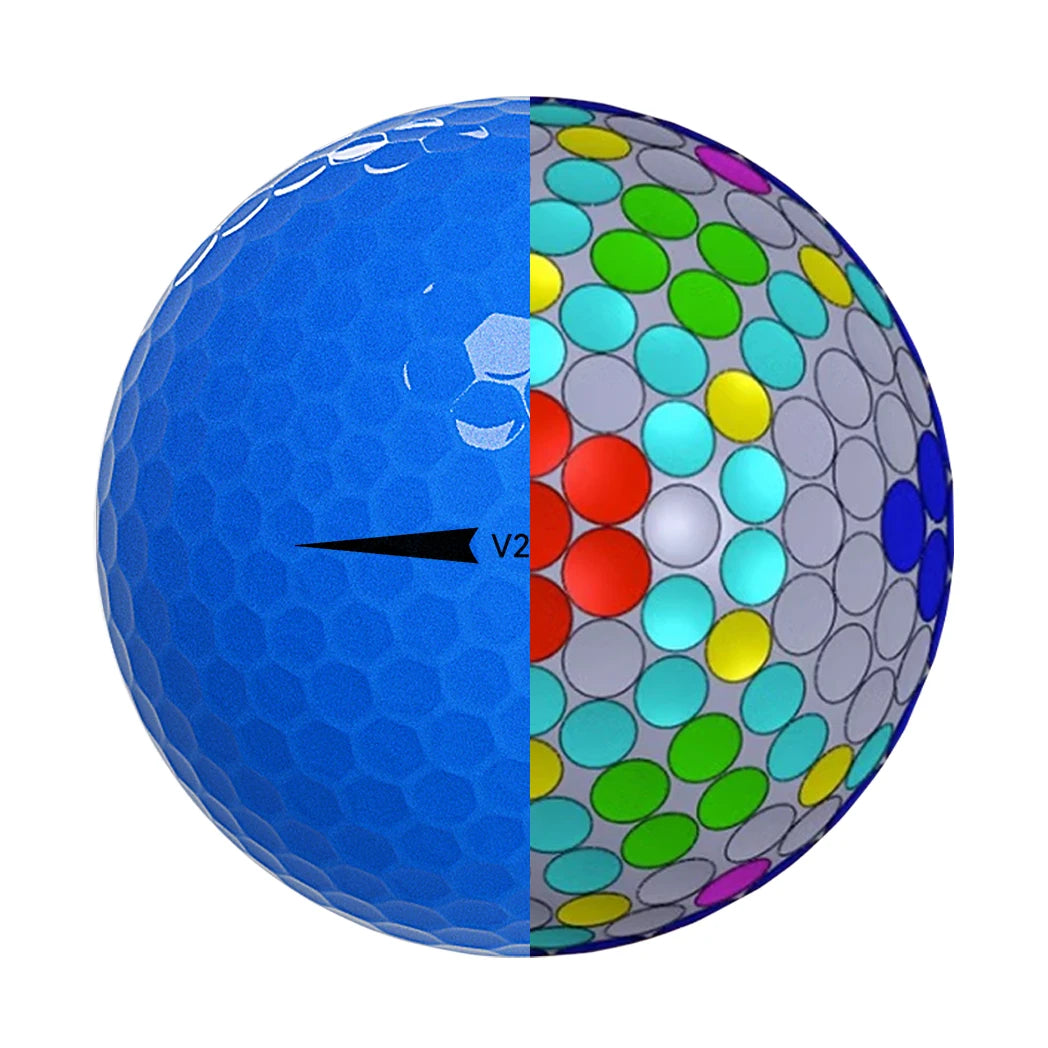 Caiton Blue Golf Balls – 6pcs or 3pcs, Dual-Layer Crystal Finish, Soft Feel, High Visibility, Great Control for Practice & Play