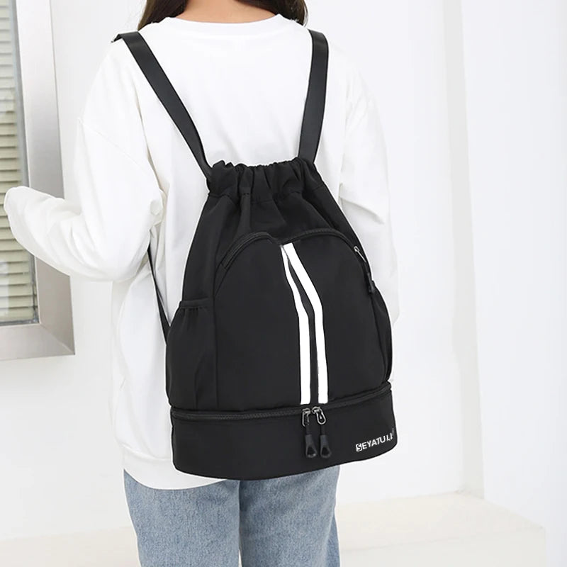 Fitness Backpack Gym Bag Sport Basketball Backpack Travel Outdoor Pack Waterproof Swimming Bag Pouch Hiking Climbing Mochila