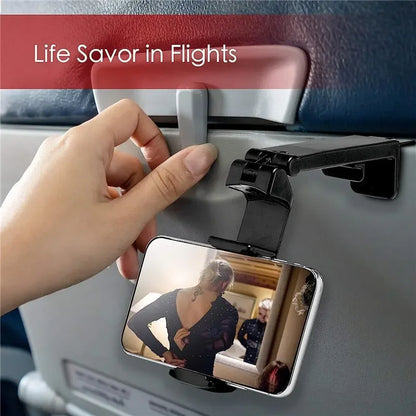 Airplane Phone Holder 360 Degree Rotating Collapsible Selfie Mount