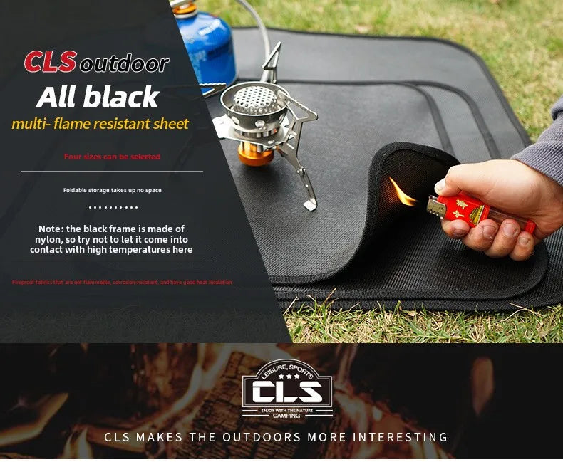 New Outdoor Camping Fireproof Cloth Picnic Barbecue Insulation Mat Flame Retardant High Temperature Fire Blanket Fiberglass Mat