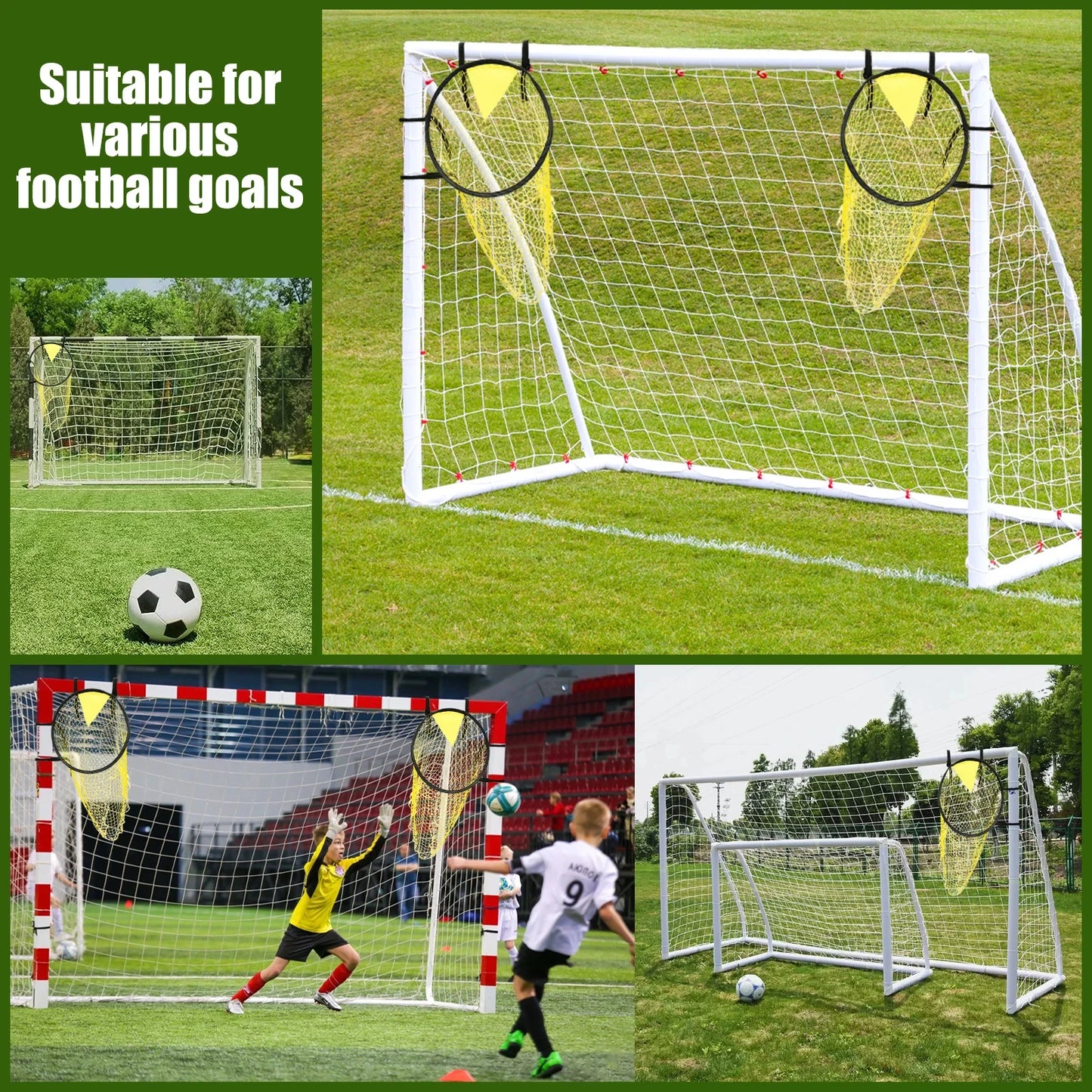 1/2pcs Soccer Training Shooting Net Equipment Football Training Target Net Goal Youth Free Kick Practice Shooting Soccer Topshot