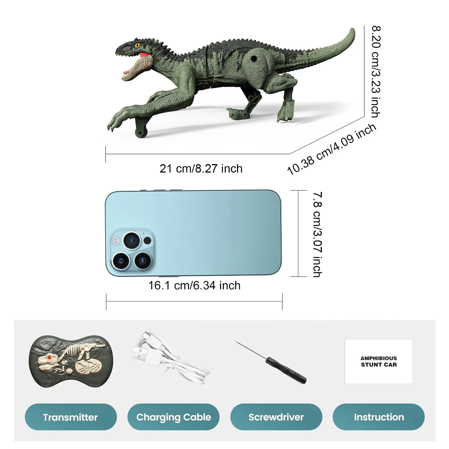 Sinovan Remote Control Dinosaur Toys for Kids, 2.4GHz Robot Walking Dinosaur Toys, Simulation Velociraptor, Gifts for Boys 3-5
