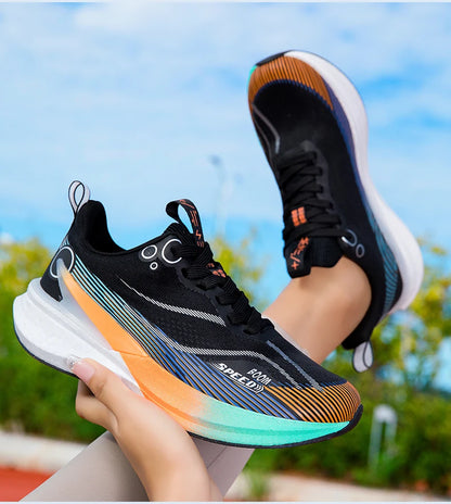 Marathon Running Shoes Unisex With Carbon Board Ultra Light Shock Absorption