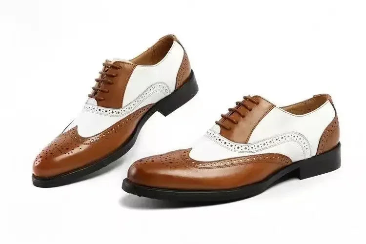Men's Plus Size Lace Up Dress Shoes Point Toe Business Formal Wedding