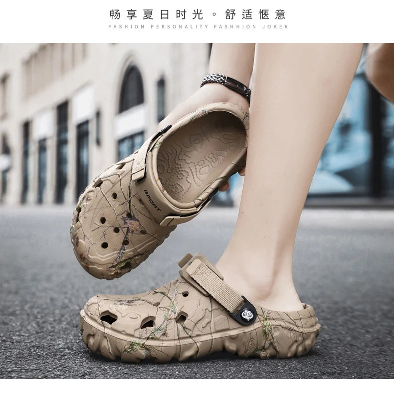 Men Slippers Summer Sandals EVA Platform Garden Shoes Unisex Flat Shoes Women Bedroom Slides High Quality Lightweight Beach