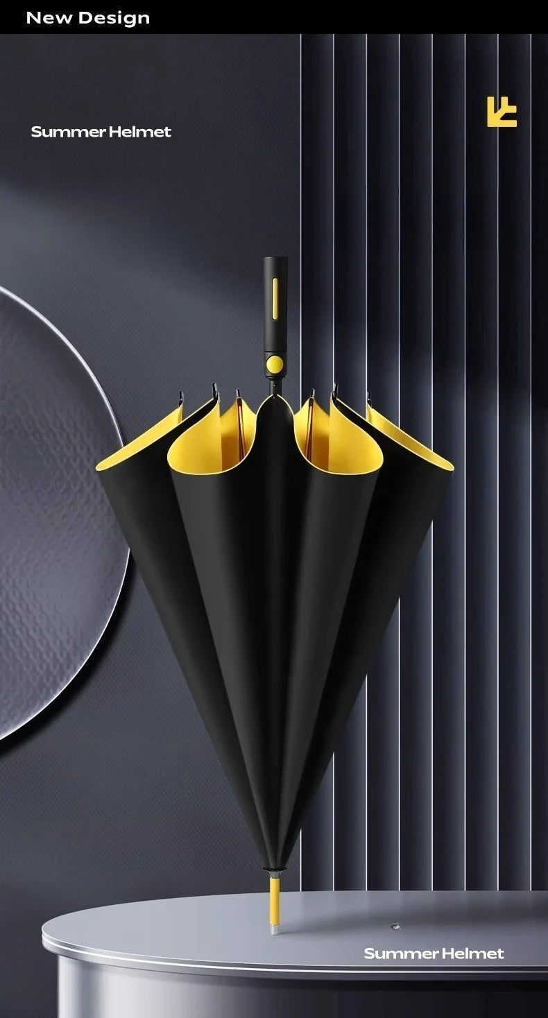 Full Fiber Golf Umbrella Double Layer Extra Large Double MEN'S Business Long Handle Umbrella Car Straight Umbrella