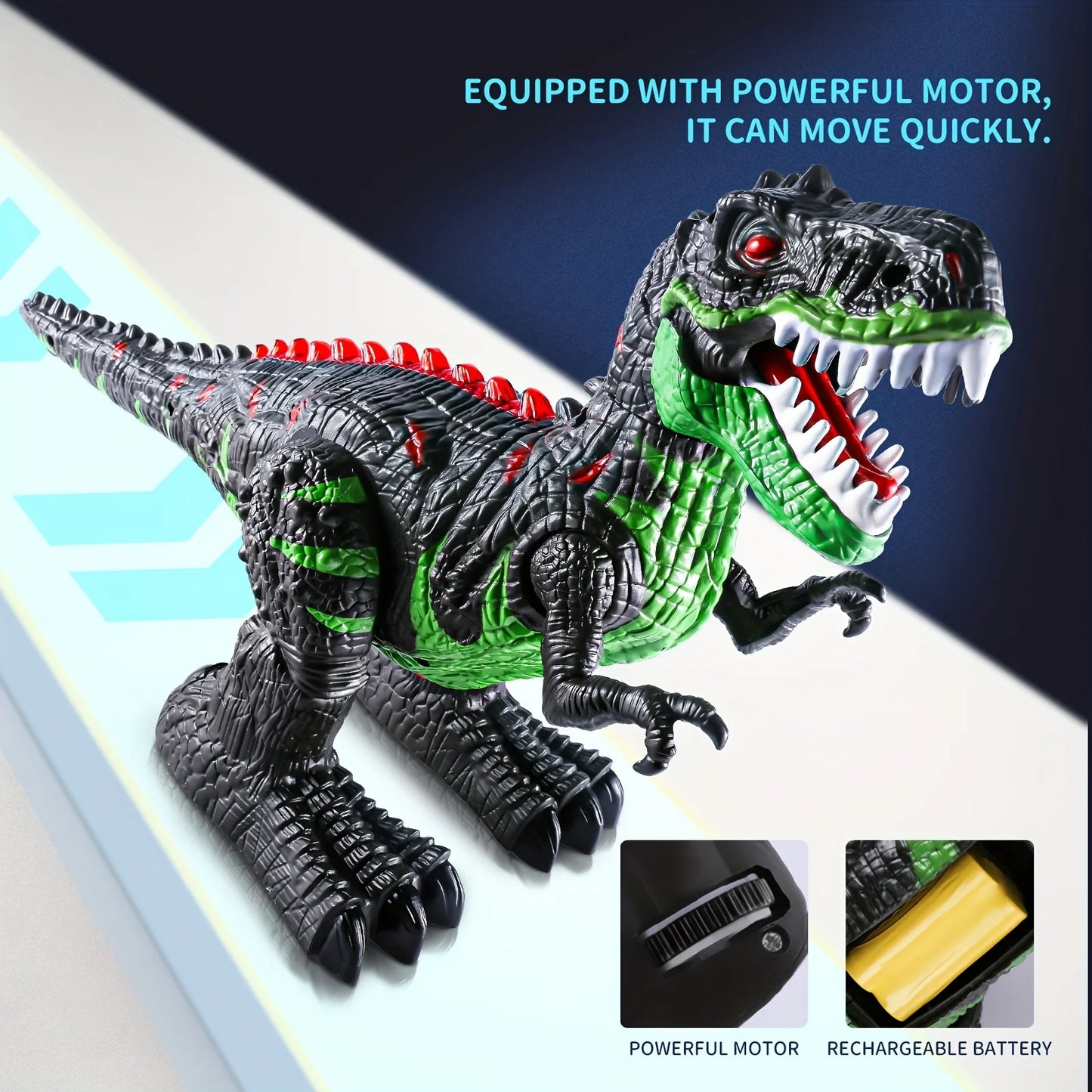 RC Dinosaur 360° Rotating Toy for Kid Age 3 4 5 6, Electric Stunt Walking T-rex Toy With Light&Sound Rechargeable Battery Gifts