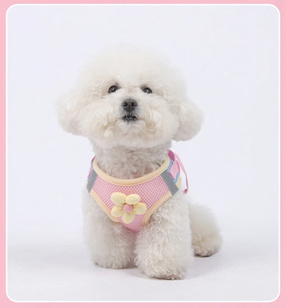 Reflective Pet Harness And Leash Set For Dogs And Cats No Pull Vest Mesh