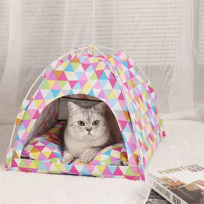 Cat Tent Bed PU Material Indoor Soft Comfortable Pet Bed For Cats