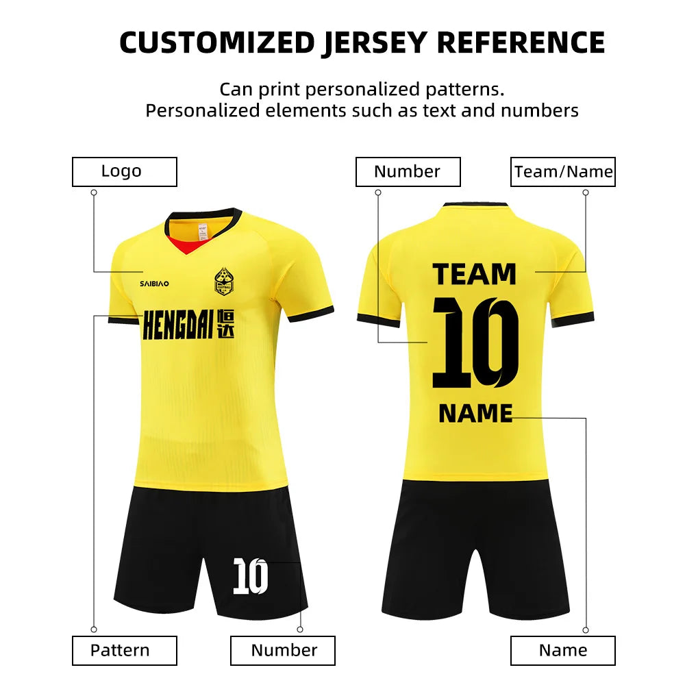 Adult Kid Soccer Jersey Customize Football Uniforms Shirts Men Women Futsal Sportswear Training Tracksuit Sports Outfit Clothes