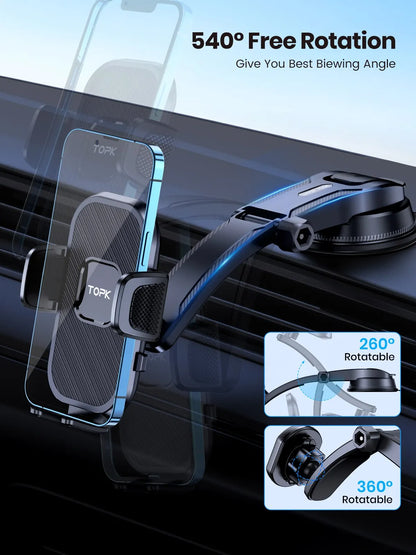 Car Phone Holder Gravity Stand Air Vent Windshield Dashboard Mount
