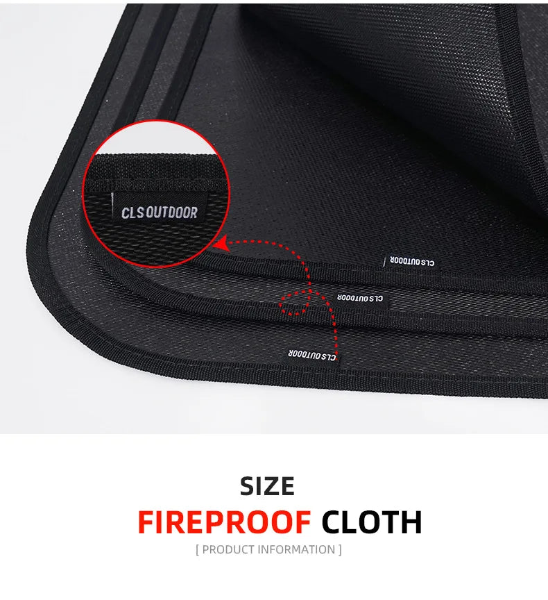 New Outdoor Camping Fireproof Cloth Picnic Barbecue Insulation Mat Flame Retardant High Temperature Fire Blanket Fiberglass Mat