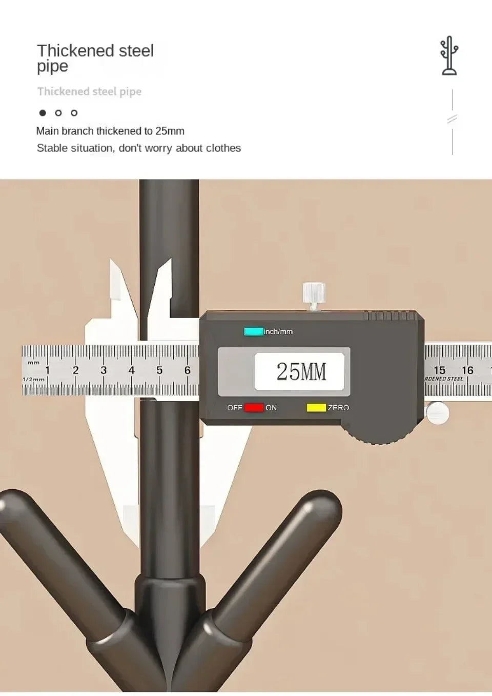 Vertical Coat & Hat Stand – Bedroom Storage Rack
