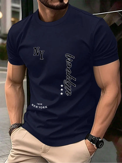 Men's Cotton T-Shirt Short Sleeve O-Neck Oversized Fit