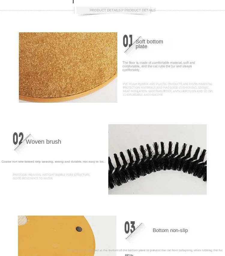 Cat Pamper Toy with Interactive Brush and Scratcher