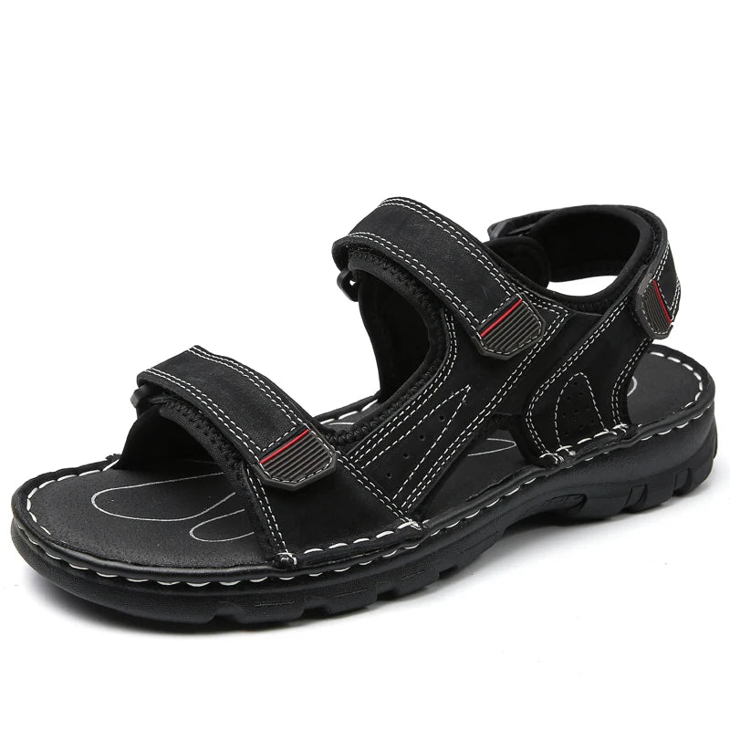 Leather Outdoor Men Sandals Casual Beach Sandals 38-48
