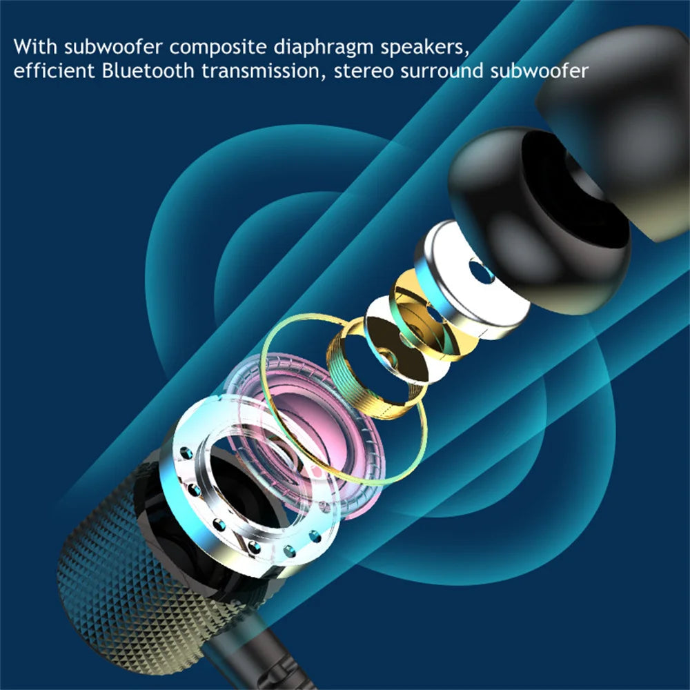 Wireless Bluetooth Earphone Magnetic Neckband Sport Headset TWS Bluetooth Headphones With Mic Stereo Earbuds For All Smartphones