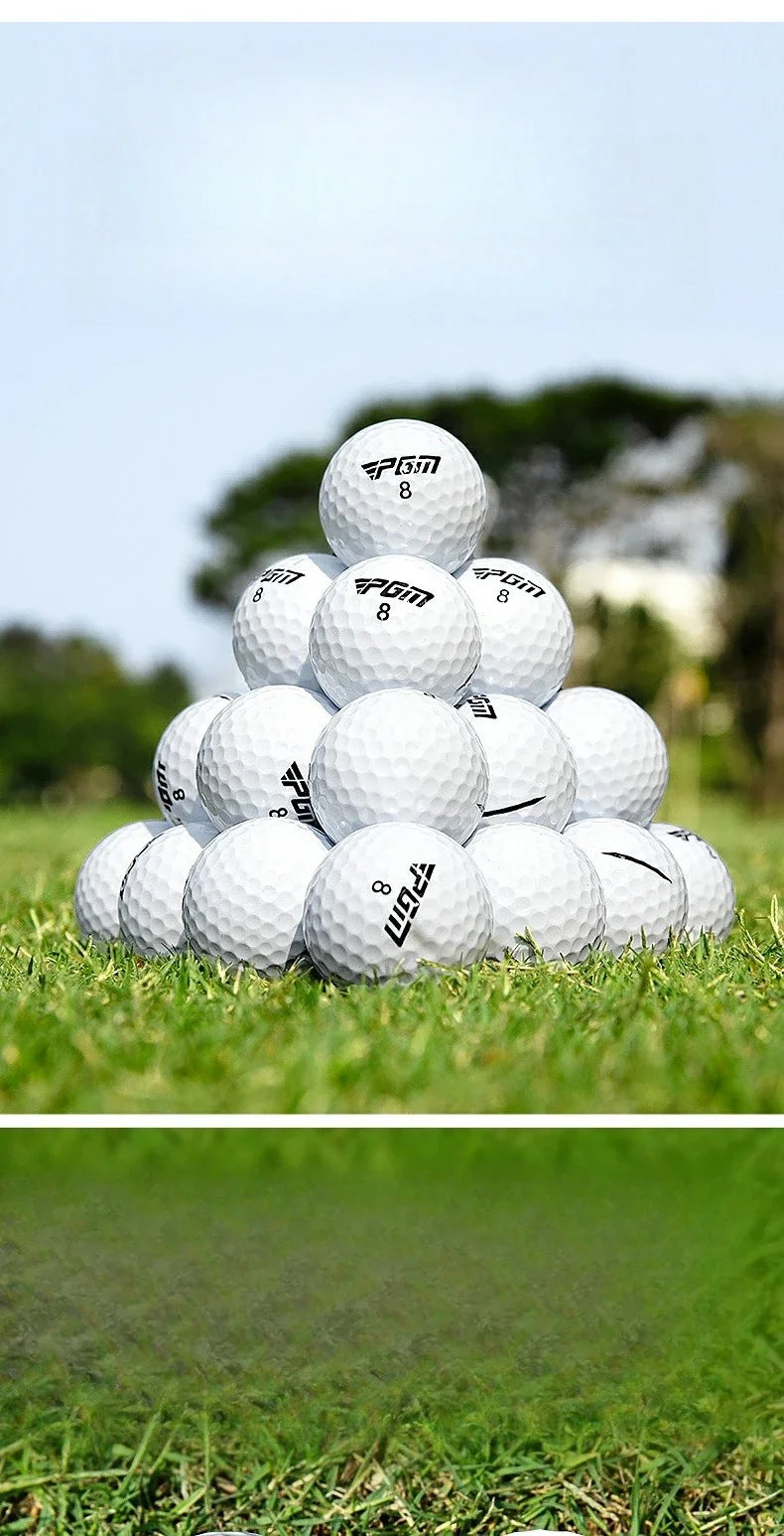 PGM 10pcs Golf Practice Range Special Double Layered Balls Strap Aiming Line High Rebound Long Distance Low Inverted Spin Q031