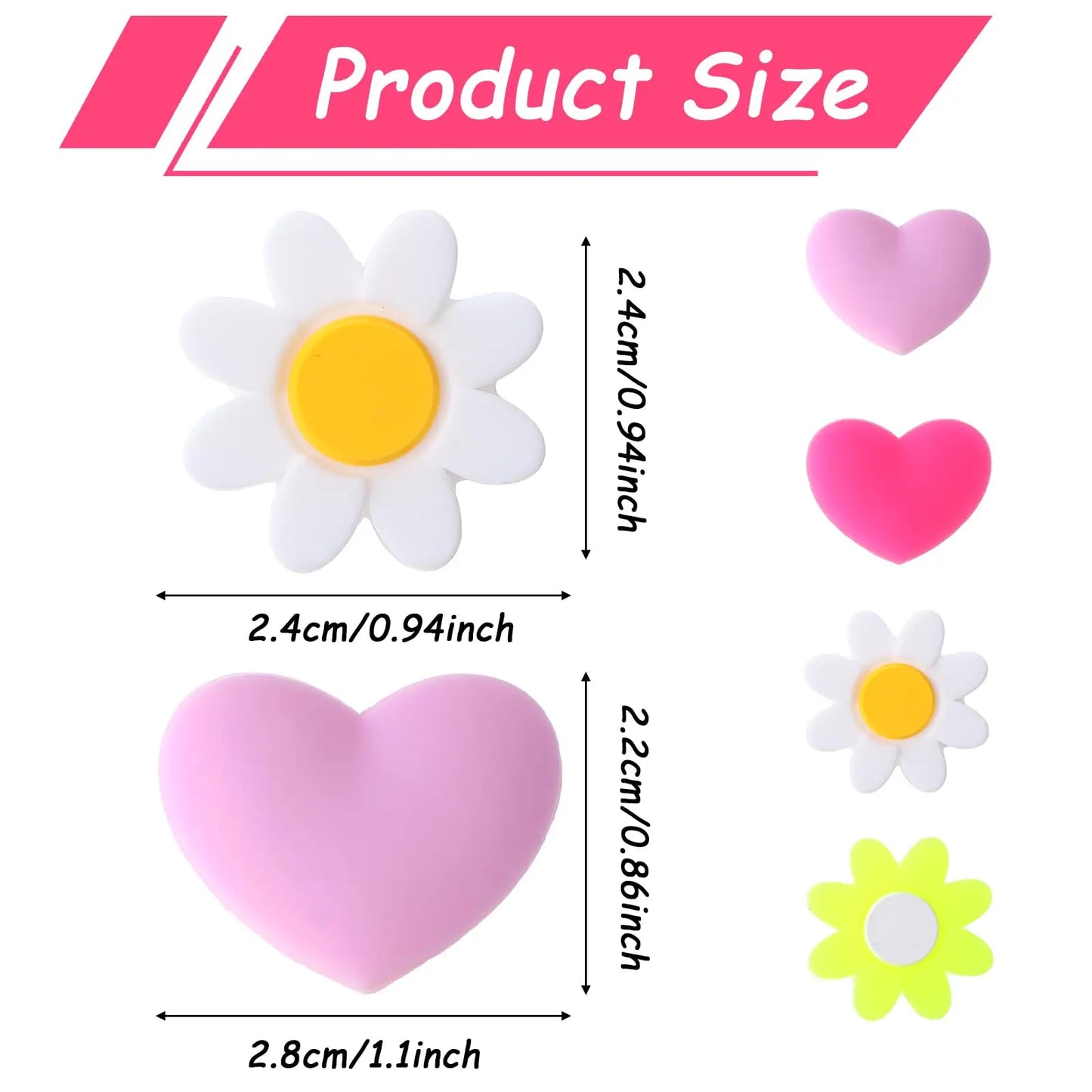 Tennis Racket Vibration Dampener Heart Tennis Shock Absorber for Racket Flower  Tennis Racquet String Silicone Dampener Tool