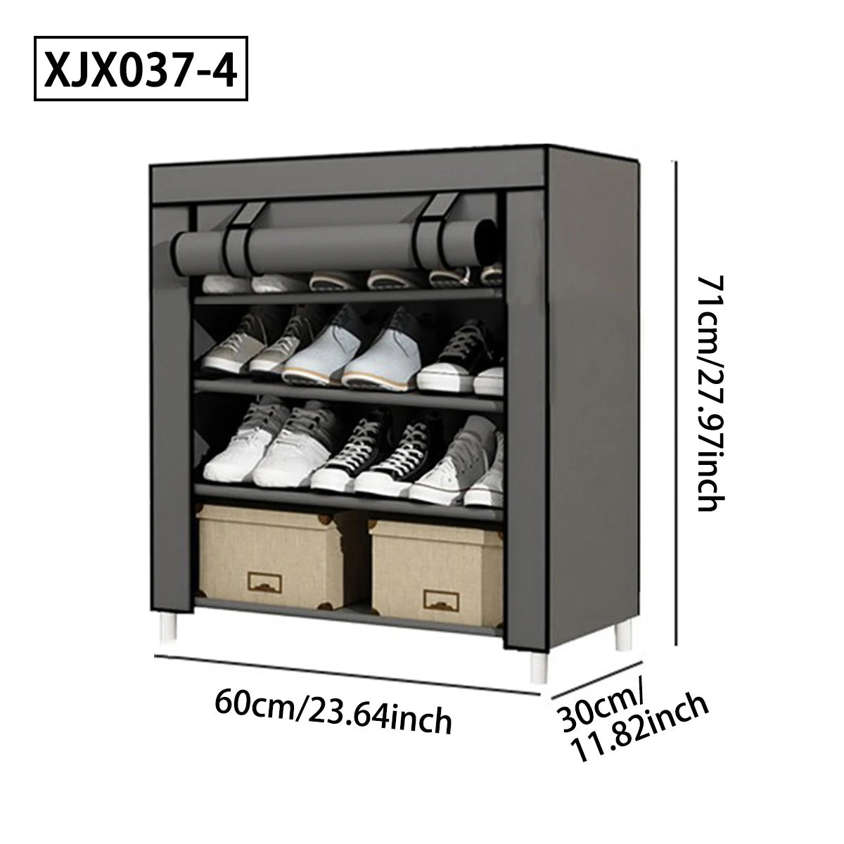 Shoe Rack Assembly, Multi-Layer, Simple, Dust-Proof, for Home Use, Placed at the Entrance, Dormitory, Rental House, Indoor Shoe Storage, Vertical Shoe Cabinet