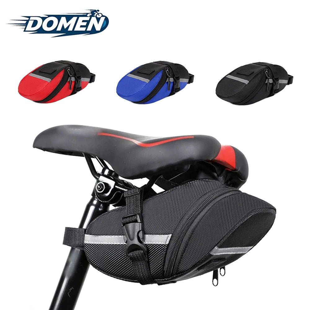 DOMEN Bicycle WaterProof Saddle Bag Bicycle  Reflective Tail Bag MTB Bike Universal Rear Bag Outdoor Bicycle Accessories