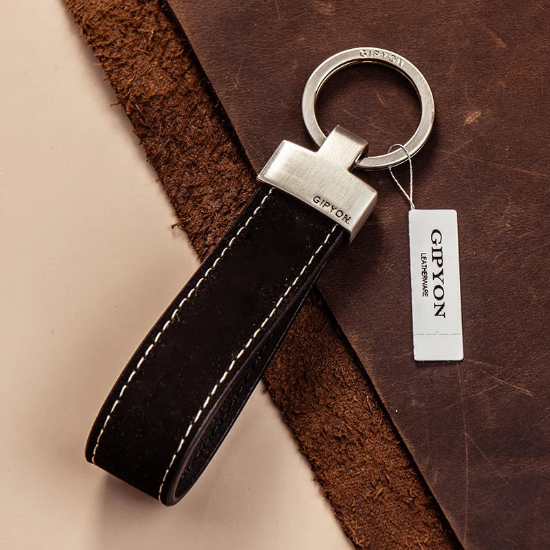 Exquisite Cowhide Keychain for Car or Bag – Durable & Fashionable