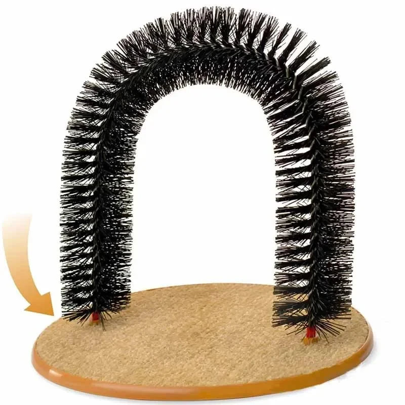 Cat Pamper Toy with Interactive Brush and Scratcher
