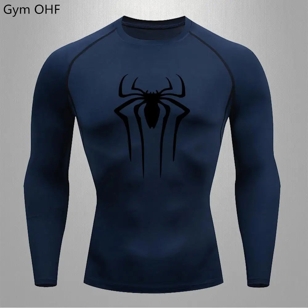 Spider Compression Shirt Mens Rashguard Fitness For Men Gym Sports T-Shirt Running Sweatshirt Outdoor Mountaineering Training