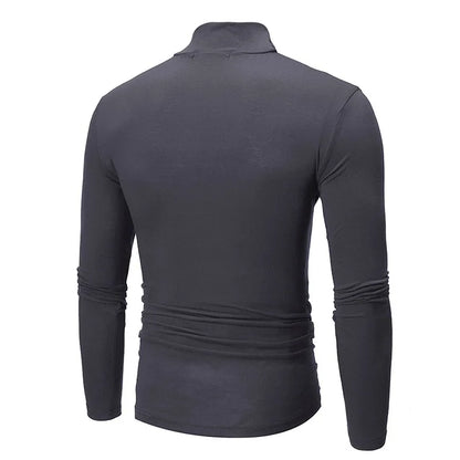 Men's Turtleneck Knit Long Sleeve Pullover Polyester Autumn Winter